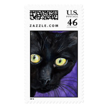 Peek-a-boo Black Cat - Large Postage