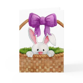 Peek-a-Boo Bunny Card card