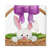 Peek-a-Boo Bunny Magnet by 13BlackCatsDesigns Peek-a-Boo Bunny Magnet