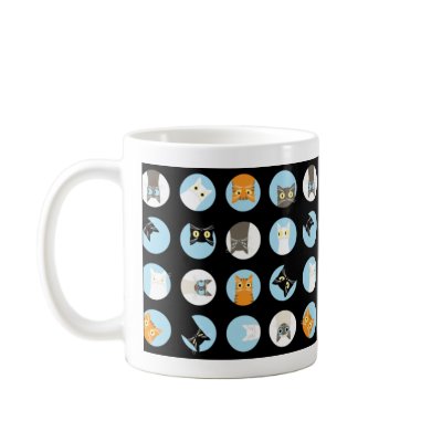peek-a-boo cats coffee mugs by katharinesandalls