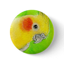 Peek-a-boo Cockatiel Pinback Buttons