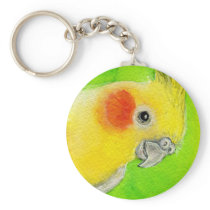 Peek-a-boo Cockatiel Key Chains