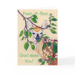 Peek-A-Boo God seesYou Greeting Card