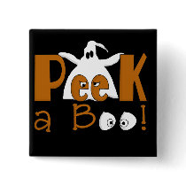 Peek A Boo Halloween T-shirts and Gifts buttons