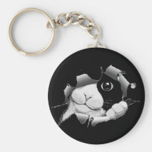 Peek A Boo Kitty Keychain
