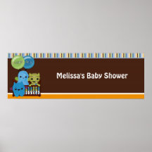 Peek a Boo MONSTERS Baby Shower Banner PABC #2 WB Print