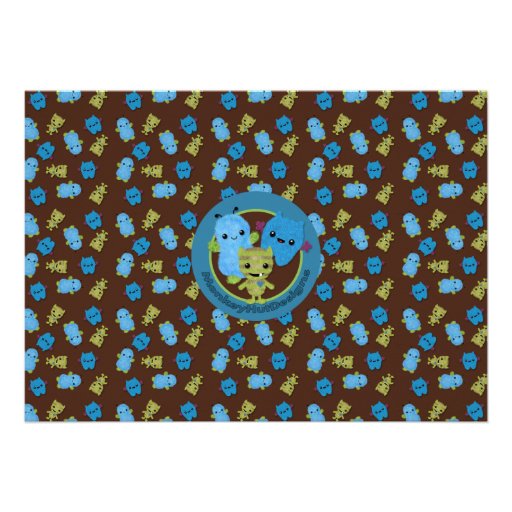 Peek a Boo MONSTERS Baby Shower invitation boy PAB