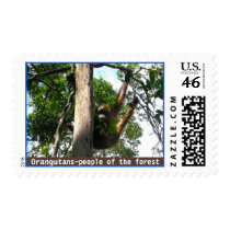 Peek a boo Primate  - wildlife postage stamp