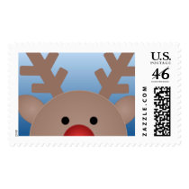 Peek A Boo Reindeer Holiday Postage postage