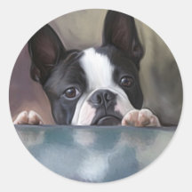 Peek A Boo Round Sticker
