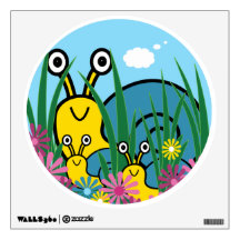 Peek-A-Boo Snails Wall Decal - Cute Snail Family