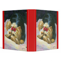 Peek a Boo Yorkie Photo Album Binder Notebook by greerdesign Peek a Boo Yorkie Photo Album Binder Notebook