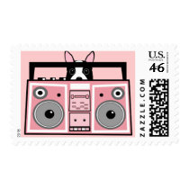 Peek a boom box postage