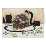 Peek & Boo Black Cat Christmas Card by Bihrle