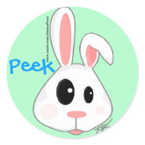 Peek The Bunny! stickers