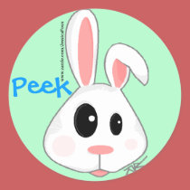 Peek The Bunny! stickers