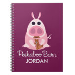 Peekaboo Barn Easter | Leary the Pig Spiral Notebook