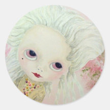 Peekaboo Blythe Round Sticker