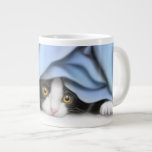 Peekaboo Tuxedo Kitten Specialty Mugs Extra Large Mugs