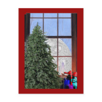 Peekin in with holiday cheer postcards