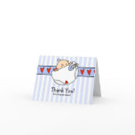 Peeking Baby Boy & Diaper Thank You Note Card