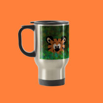 Peeking Baby Tiger Rahul Left Handed Travel Mug mugs