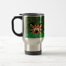 Peeking Baby Tiger Rahul Left Handed Travel Mug