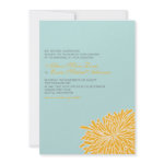 Peeking Chrysanthemum Wedding Invitation