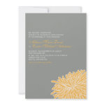Peeking Chrysanthemum Wedding Invitation