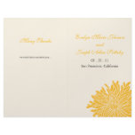Peeking Chrysanthemum Wedding Program Personalized Flyer