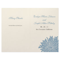 Peeking Chrysanthemum Wedding Program Personalized Flyer