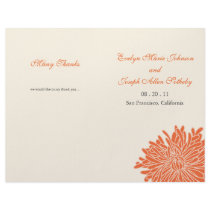 Peeking Chrysanthemum Wedding Program Personalized Flyer