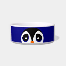 Peeking Penguins Cat Bowls