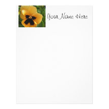 Peeking Petunia Personalized Letterhead