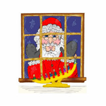 Peeking Santa Ornament photo sculptures by IArtist40 Peeking Santa Ornament photo sculptures