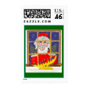 Peeking Santa Stamp