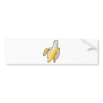 peeled banana bumper stickers