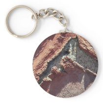 Peeling Red Stucco Key Chain
