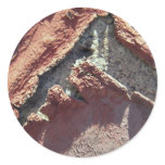 Peeling Red Stucco Round Sticker