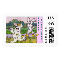 Peeper Cottontail Custom Postage Stamps