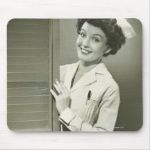 Peeping Nurse Mousepad
