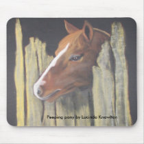 Peeping pony by Lucinda Knowlton mousepads by lucindaknowlton Peeping pony by Lucinda Knowlton mousepads