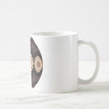 Peering Through Burgundy Coffee Mugs