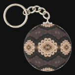 Peering Through Burgundy Keychain