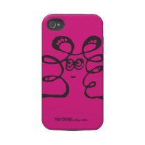 Peety Draws - Fries [Pink] Iphone 4 Tough Cases