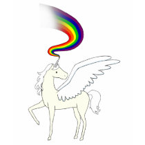Pegacorn Rainbow Power t-shirts