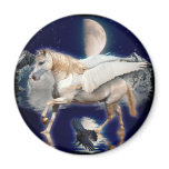 PEGASUS &amp; BLACK RAVEN REFRIGERATOR MAGNETS