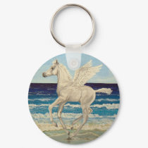 Pegasus Horse Baby on Beach Fantasy keychain by Fine_Art_of_Morgane Pegasus Horse Baby on Beach Fantasy keychain