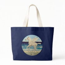 Pegasus Horse Baby on Beach Fantasy tote bag