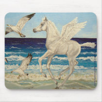 Pegasus Horse & Sea Gulls Fantasy mousepad